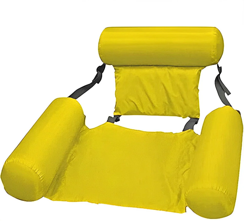 Πλωτό κρεβάτι πισίνας και ξαπλώστρα